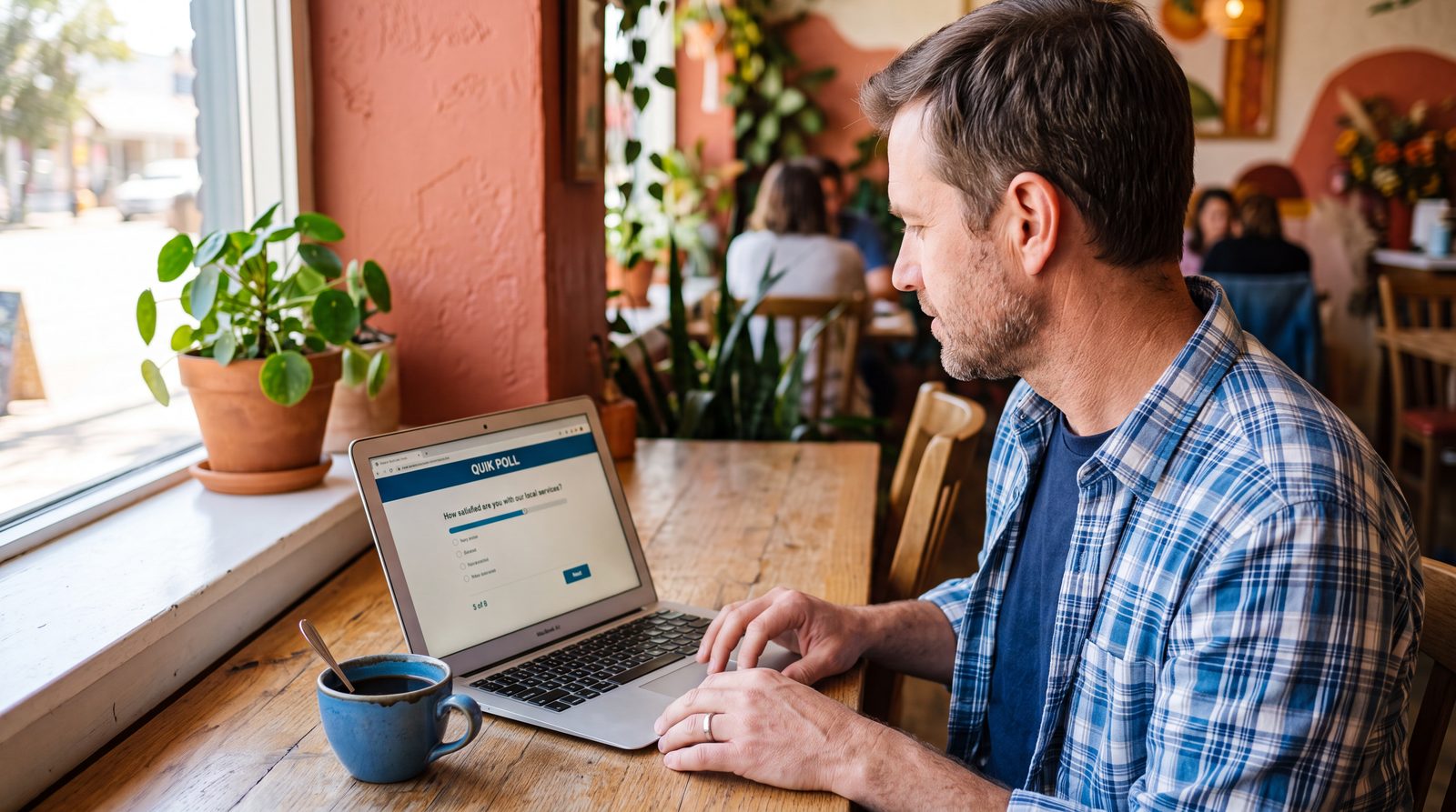 Small business owner taking the free assessment